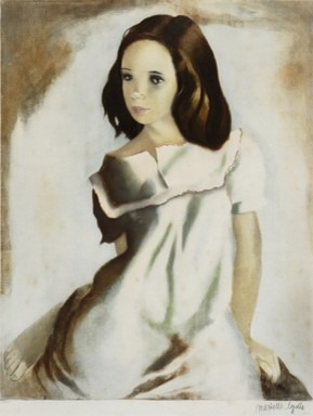 Mariette Lydis – Girl with dark hair and white dress